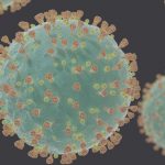 Rendering of COVID-19 virus